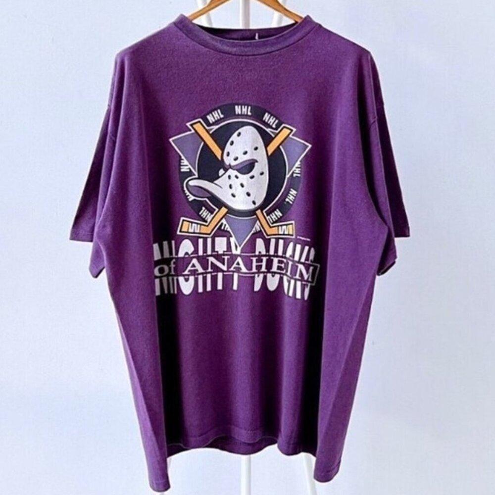 Mighty Ducks T-Shirt, Mighty Ducks, Anaheim Mighty Purple J89